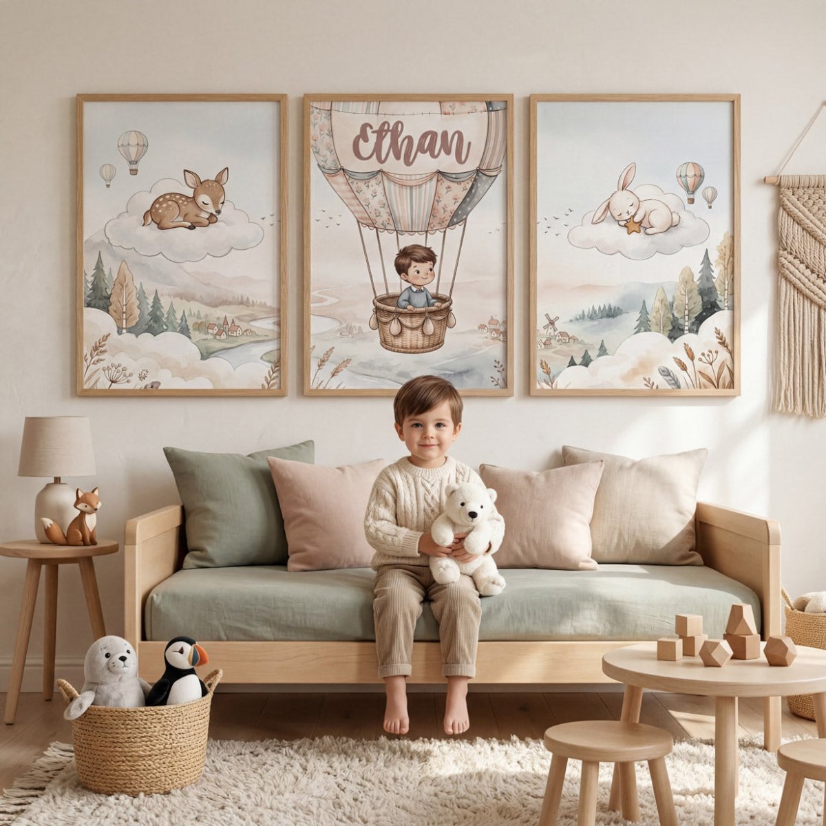 Balloon Adventure – Custom Poster Set - Tiny Lines