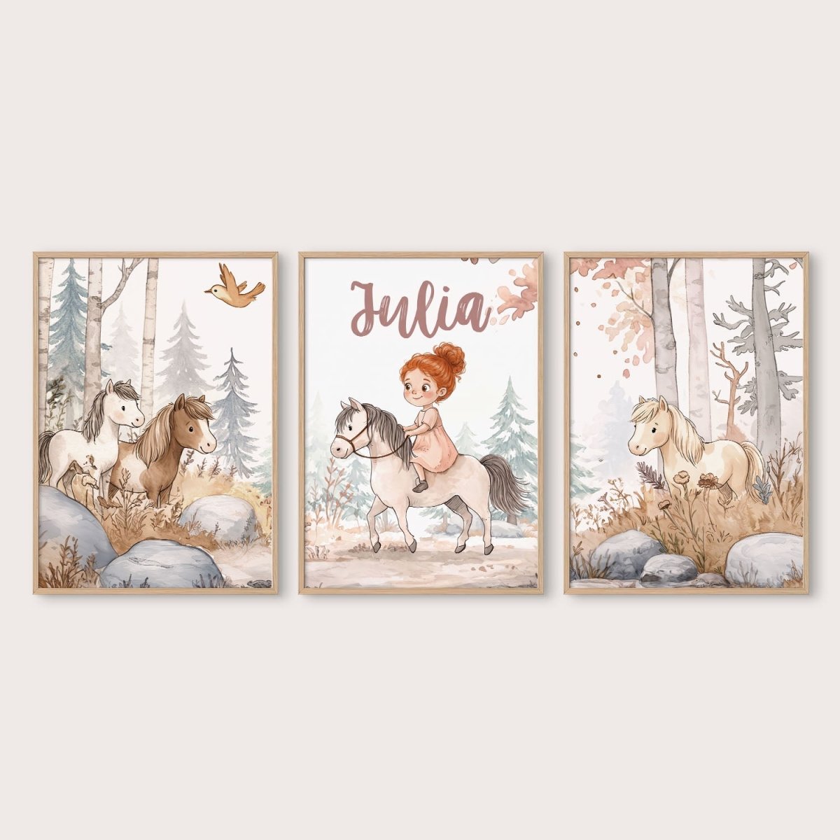 Magic Ponies – Zestaw Personalizowanych Plakatów - Tiny Lines