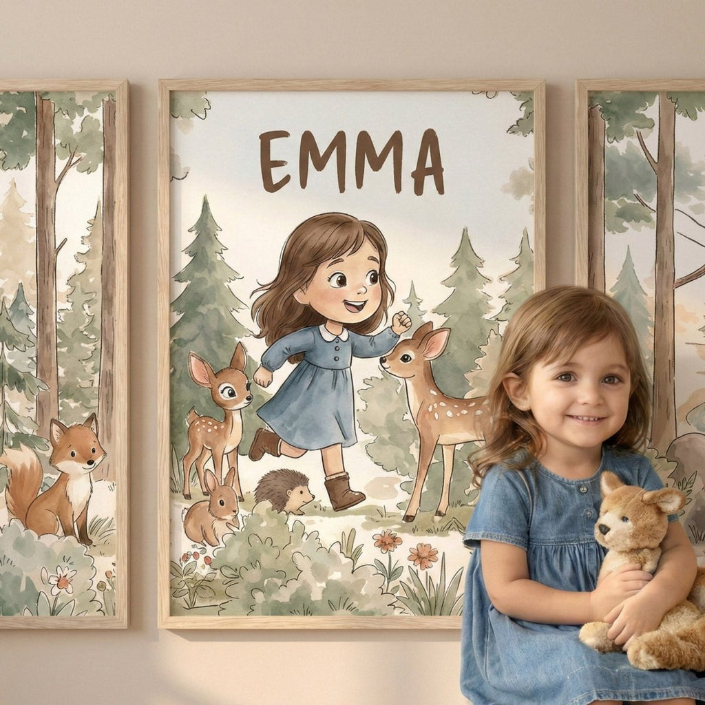 Little Woodland – Custom Poster Set - Tiny Lines