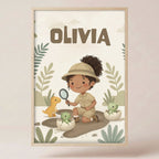Dino Explorer – Custom Poster - Tiny Lines