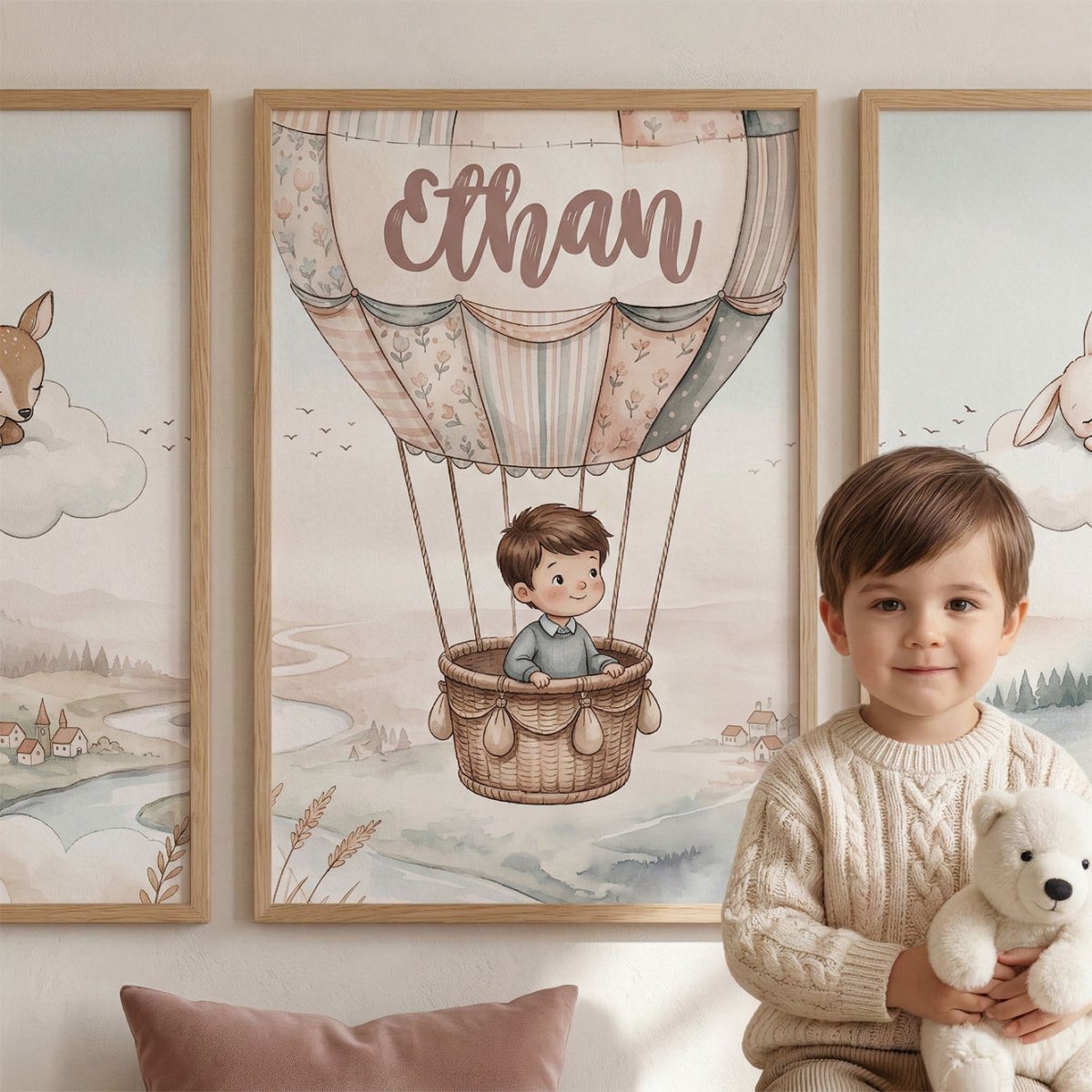 Balloon Adventure – Custom Poster Set - Tiny Lines