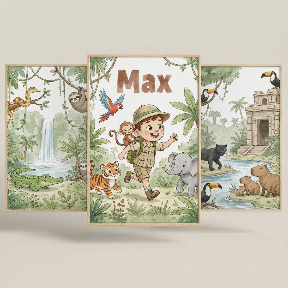 Jungle Adventure – Custom Poster Set - Tiny Lines