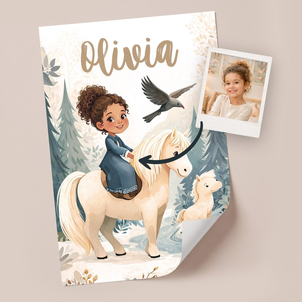 Woodland Ponies – Custom Poster Set - Tiny Lines