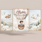 Balloon Adventure – Custom Poster Set - Tiny Lines