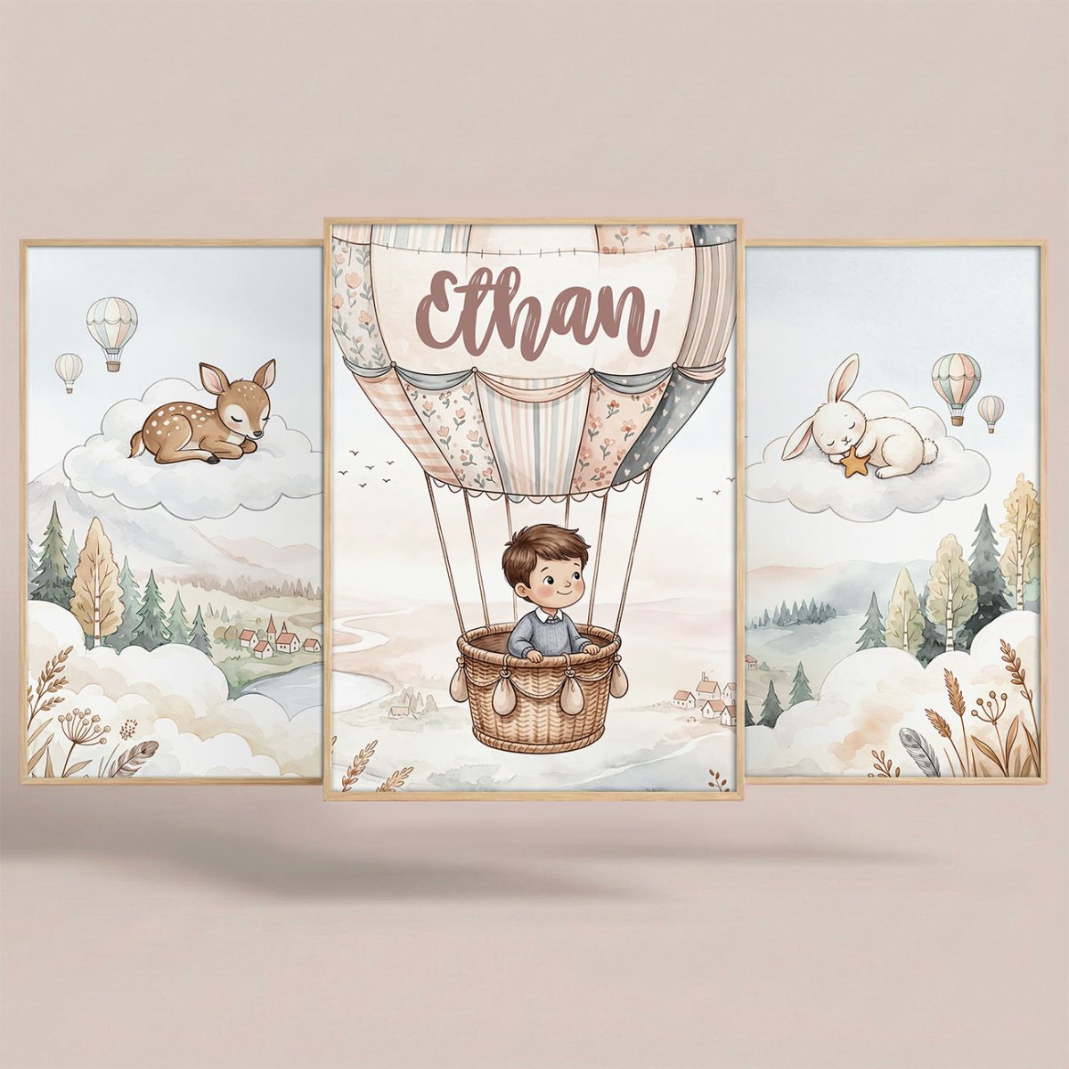 Balloon Adventure – Custom Poster Set - Tiny Lines