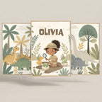 Dino Explorer – Custom Poster Set - Tiny Lines