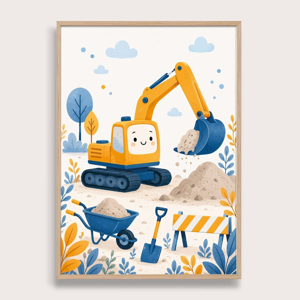 Na Budowie – Zestaw Personalizowanych Plakatów - Tiny Lines