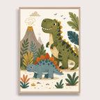 Wśród Dinozaurów - Zestaw trzech plakatów z personalizacją - Tiny Lines