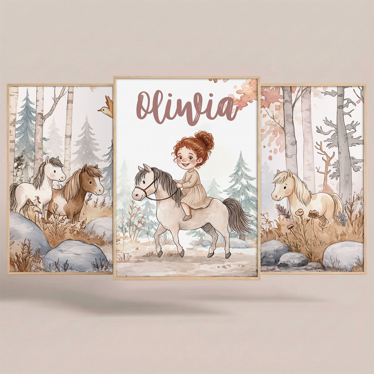 Magic Ponies – Zestaw Personalizowanych Plakatów - Tiny Lines