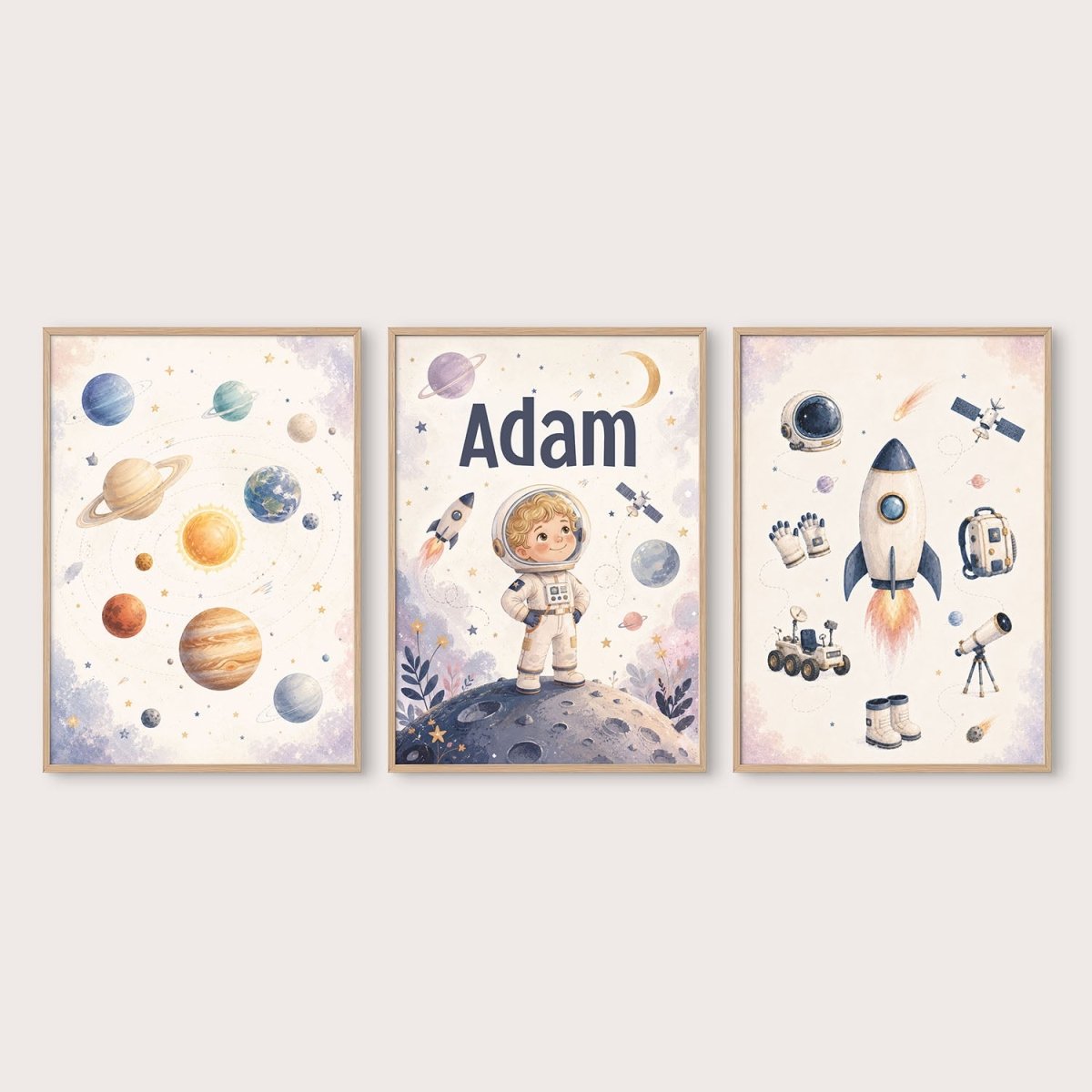 Astro – Zestaw Personalizowanych Plakatów - Tiny Lines